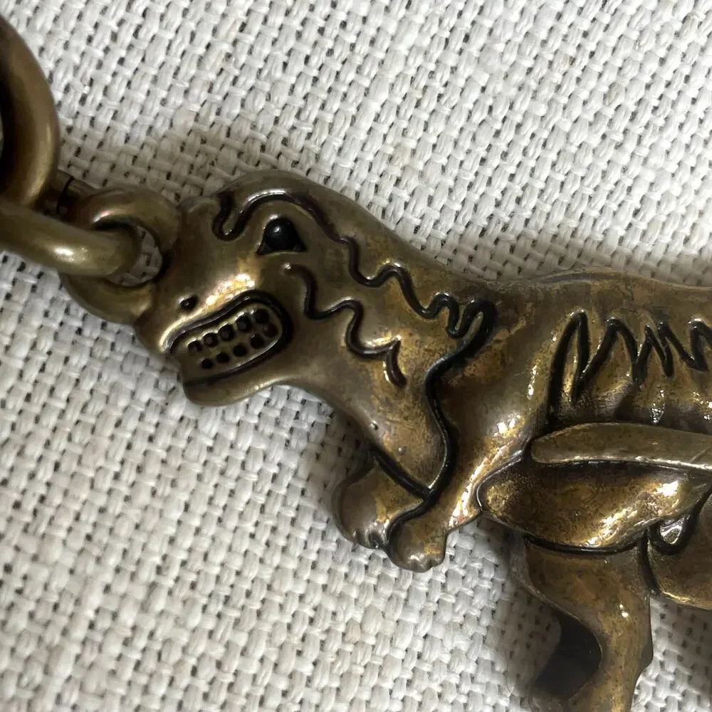 RARE Coach Rexy Horse & Carriage Bag Charm 24011 | Brass Dinosaur